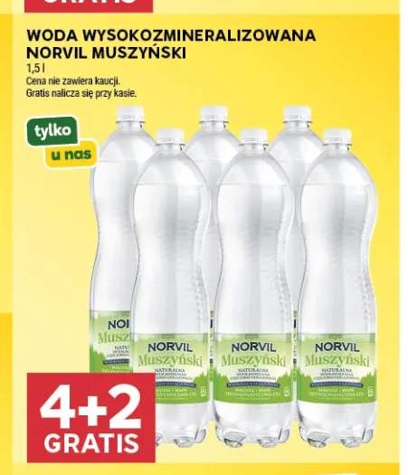 Woda gazowana wysokozmineralizowana Norvil Muszyński