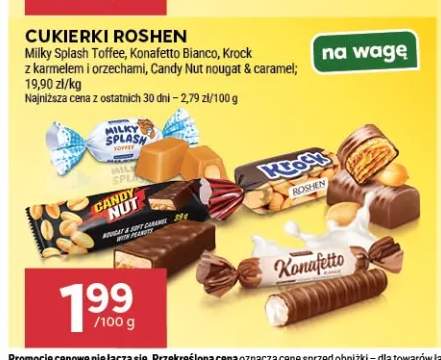 Cukierki Milky Splash Toffee Roshen +3 warianty