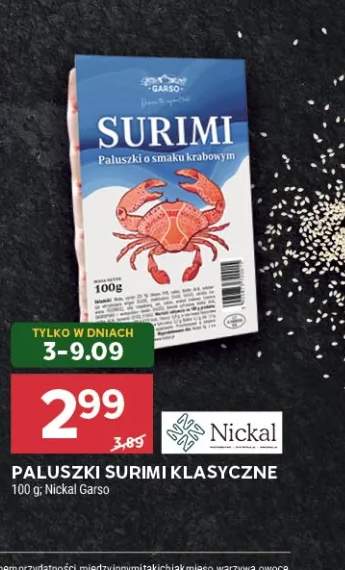 Paluszki surimi klasyczne Nickal Garso