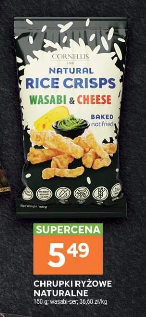 Chrupki ryżowe naturalne wasabi-ser Cornellis