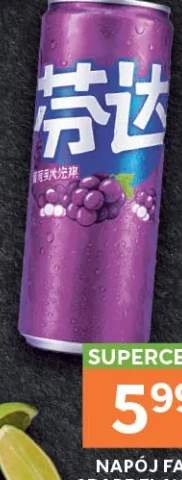 Napój gazowany Fanta Grape Flavour