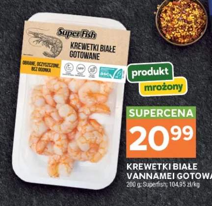 Krewetki białe vannamei gotowane SuperFish