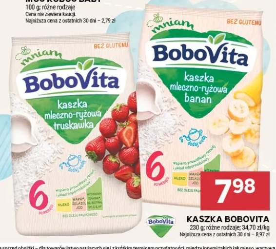Kaszka mleczno-ryżowa truskawka BoboVita +1 wariant