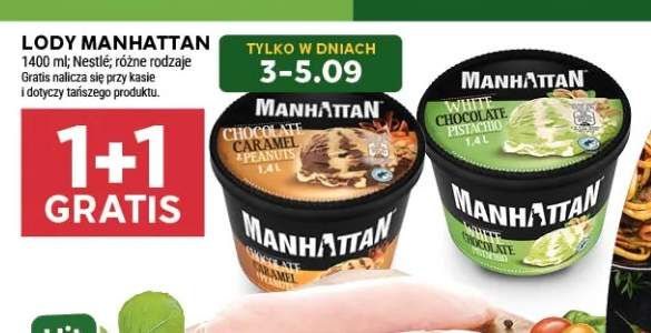 Lody Manhattan White Chocolate Pistachio +1 wariant