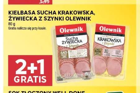 Kiełbasa sucha krakowska z szynki Olewnik +1 wariant