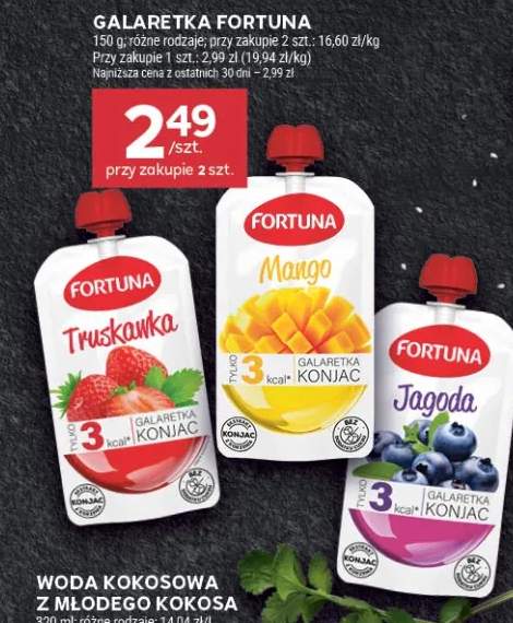 Galaretka Fortuna truskawkowa +2 warianty