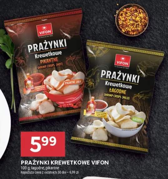 Prażynki krewetkowe łagodne Vifon +1 wariant