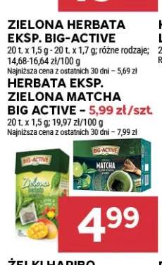 Zielona herbata ekspresowa Big-Active +1 wariant