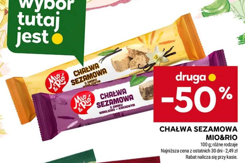 Chałwa sezamowa o smaku waniliowo-kakaowym Mio & Rio +1 wariant