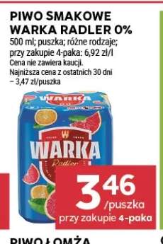 Piwo bezalkoholowe smakowe Warka Radler