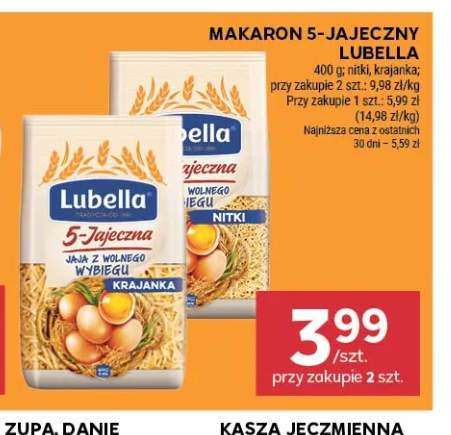 Makaron 5-jajeczny krajanka Lubella +1 wariant
