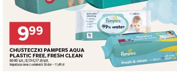 Chusteczki Pampers Aqua Plastic Free +1 wariant