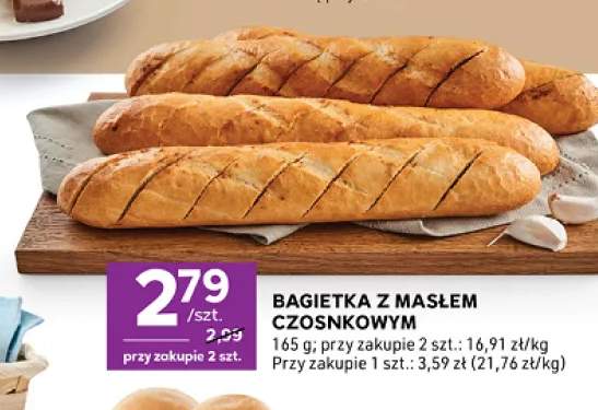 Bagietka z masłem czosnkowym