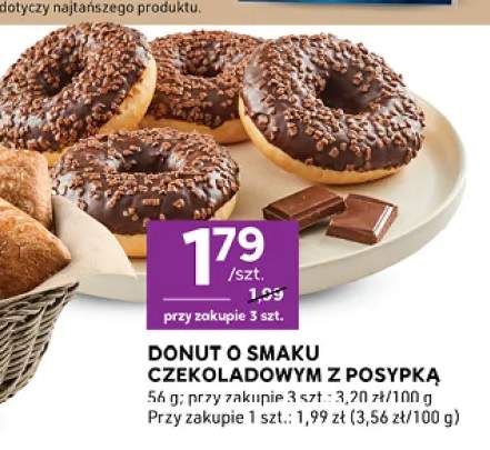 Donut o smaku czekoladowym z posypką