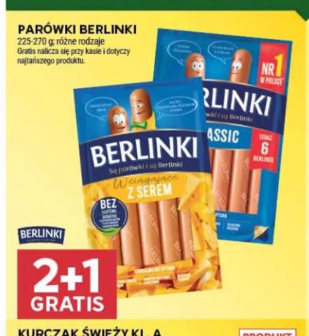 Parówki Berlinki Classic +1 wariant