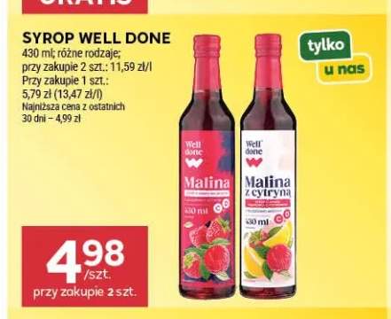 Syrop Well Done malina +1 wariant