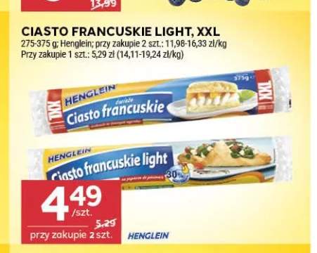 Ciasto francuskie XXL Henglein +1 wariant