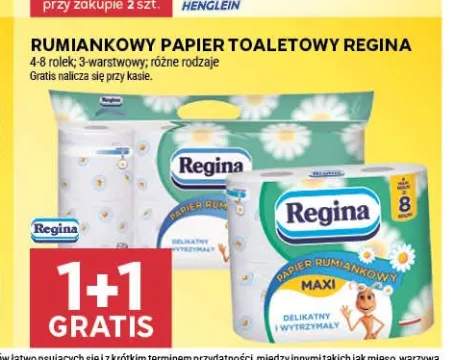 Rumiankowy papier toaletowy Regina 4-pak +1 wariant