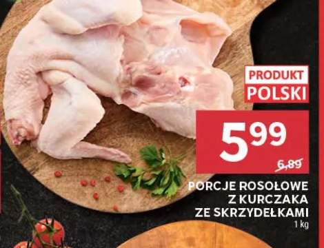 Porcje rosołowe z kurczaka ze skrzydełkami