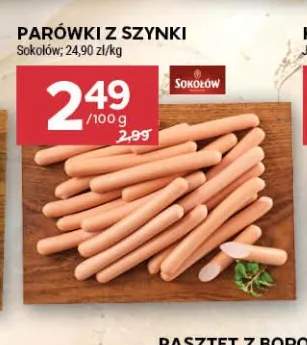 Parówki z szynki Sokołów