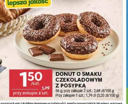 Donut o smaku czekoladowym z posypką