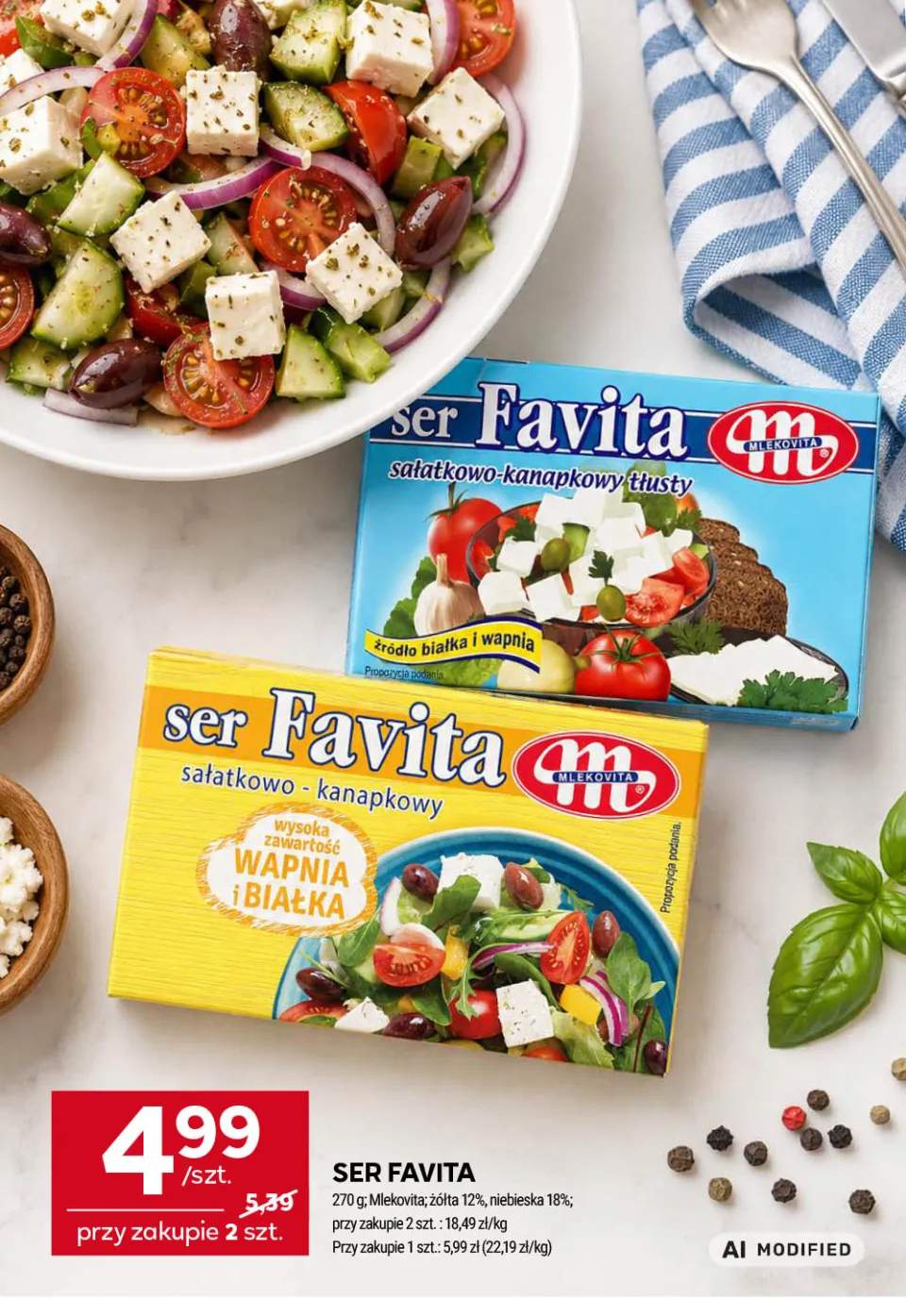 Ser Favita żółta Mlekovita 12% +1 wariant