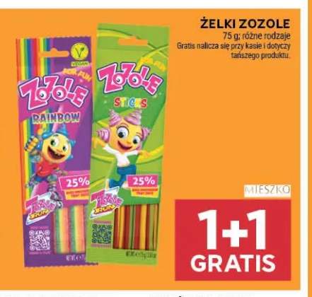 Żelki Zozole Rainbow +1 wariant