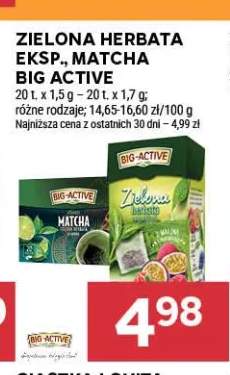 Zielona herbata ekspresowa Big-Active +1 wariant