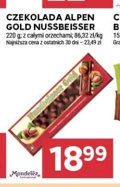 Czekolada Alpen Gold Nussbeisser z całymi orzechami