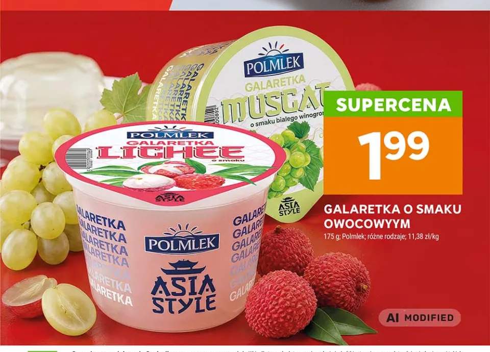 Galaretka o smaku lichee Asia Style Polmlek +1 wariant