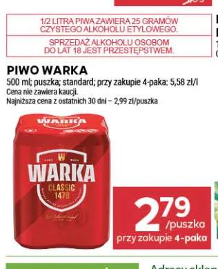 Piwo Warka Classic