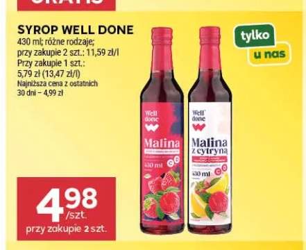 Syrop Well Done malina +1 wariant