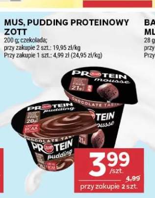 Mus proteinowy czekoladowy Zott +1 wariant