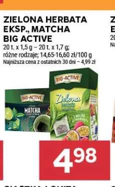Herbata zielona ekspresowa Big-Active +1 wariant
