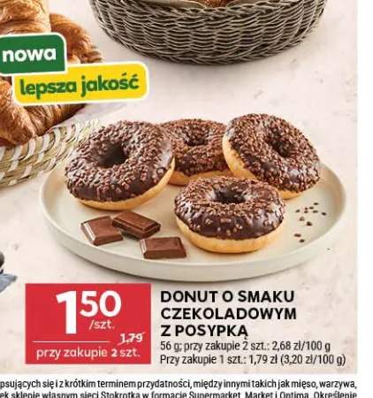 Donut o smaku czekoladowym z posypką