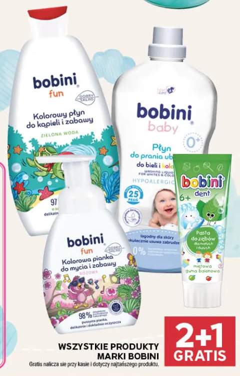 Płyn do kąpieli Bobini Fun Kolorowy płyn do kąpieli i zabawy Zielona woda +2 warianty