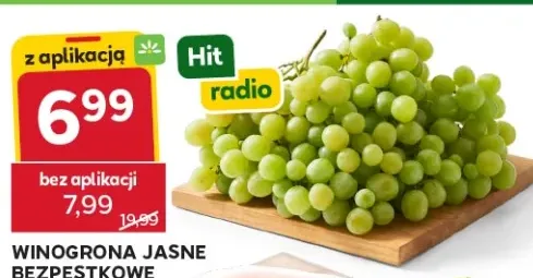 Winogrona jasne bezpestkowe