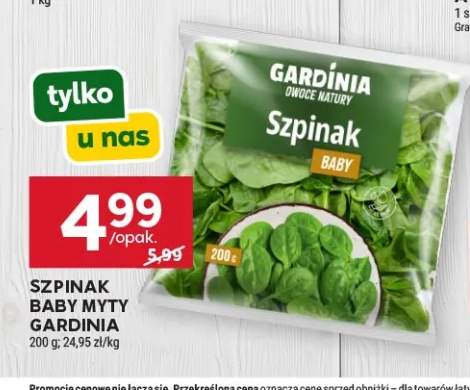 Szpinak baby myty Gardinia
