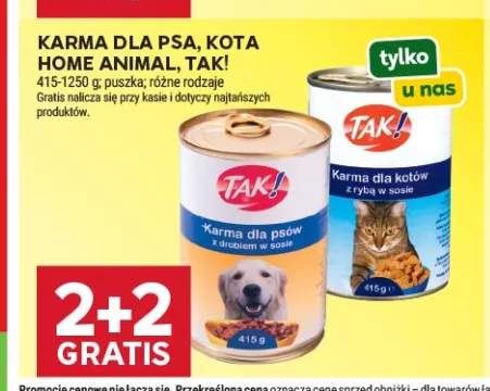 Karma dla psów z drobiem w sosie Tak! +1 wariant