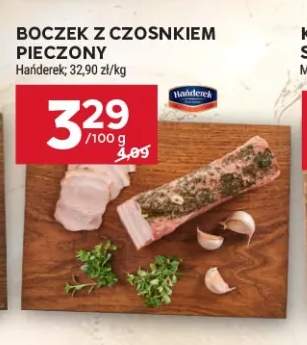 Boczek z czosnkiem pieczony Hańderek
