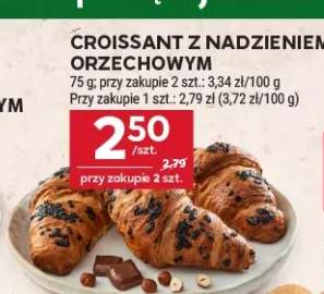 Croissant z nadzieniem orzechowym