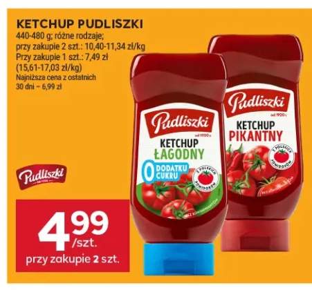 Ketchup Pudliszki łagodny +1 wariant