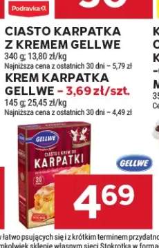 Ciasto Karpatka z kremem Gellwe +1 wariant