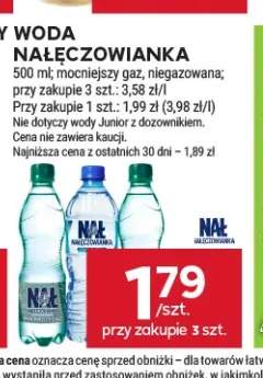 Woda gazowana Nałęczowianka mocniejszy gaz +1 wariant