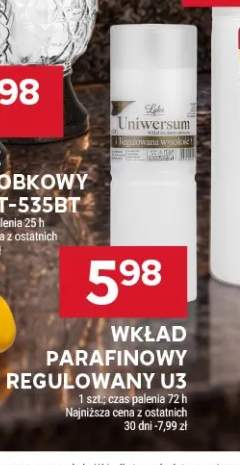 Wkład parafinowy regulowany U3 Uniwersum