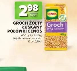 Groch żółty łuskany połówki Cenos