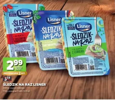 Śledzik na raz w oleju z suszonymi pomidorami Lisner +2 warianty