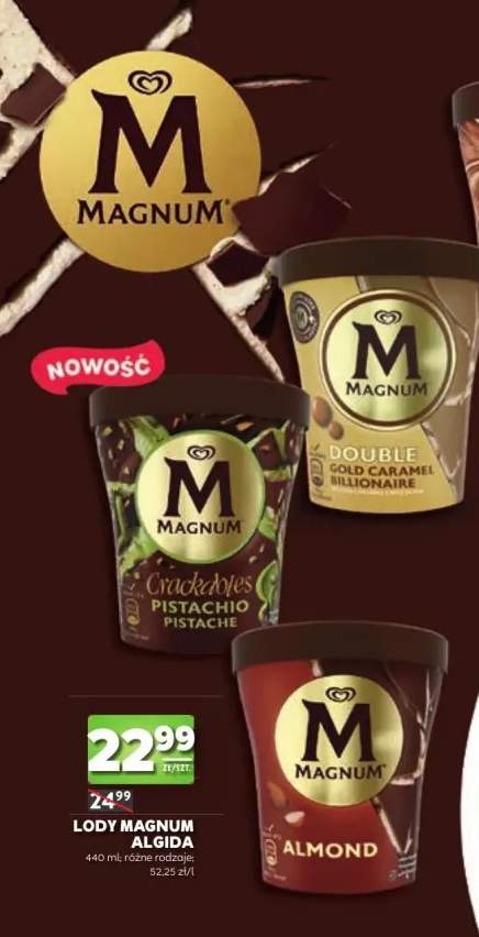 Lody Magnum Double Gold Caramel Billionaire Algida +3 warianty