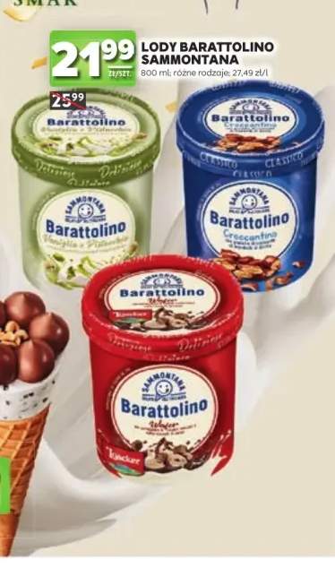 Lody Barattolino Vaniglia e Pistacchio Sammontana +2 warianty
