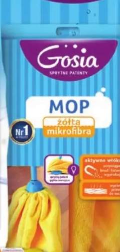 Mop z żółtej mikrofibry Gosia zapas